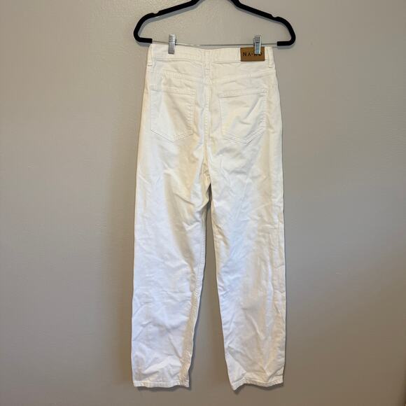 NAKD Men's White Straight High Rise Cotton Blend Denim Jeans 36 x 31 - Picture 3 of 4